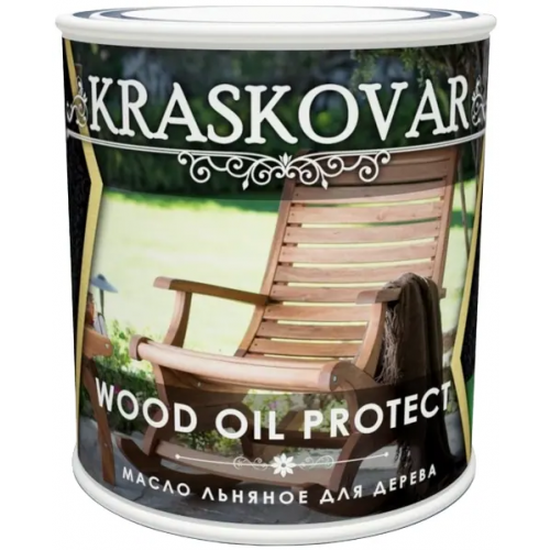 Масло льняное для дерева Красковар Wood Oil Protect 750 мл