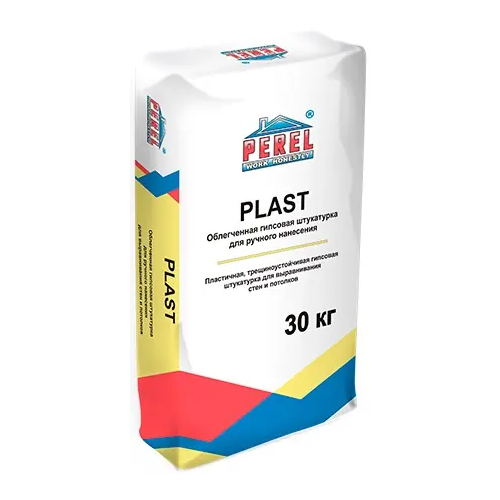 Штукатурка гипсовая пластичная Perel Plast 30 кг белая