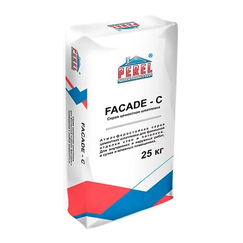 Шпатлевка цементная Perel Facade C 25 кг
