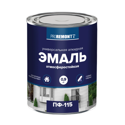 Эмаль универсальная алкидная атмосферостойкая Proremontt ПФ 115 900 г красно коричневая
