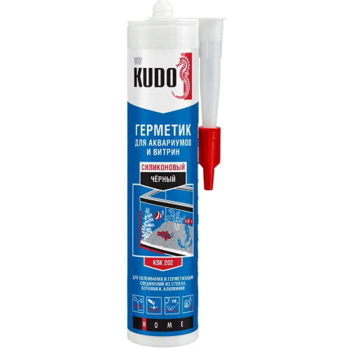 Герметик силиконовый для аквариумов и витрин Kudo Home 280 мл черный