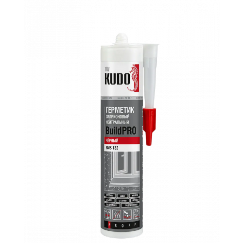 Герметик силиконовый нейтральный Kudo Proff Buildpro 280 мл черный