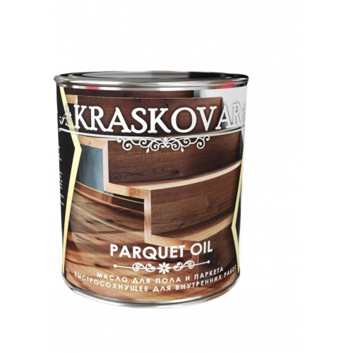 Масло для пола и паркета быстросохнущее Красковар Parquet Oil 750 мл графит