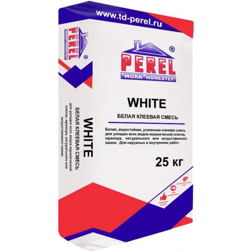 Клеевая смесь Perel White 25 кг