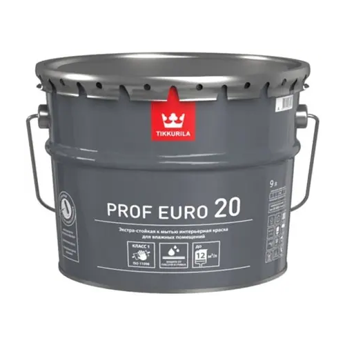Экстра стойкая к мытью интерьерная краска Тиккурила Prof Euro 20 9 л