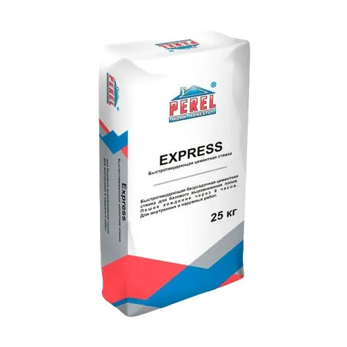 Быстротвердеющая цементная стяжка Perel Express 25 кг