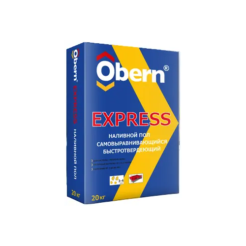 Наливной пол самовыравнивающийся быстротвердеющий Obern Express 20 кг