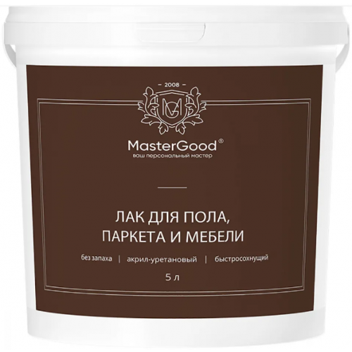 Лак для пола, паркета и мебели Master Good 5 л глянцевый
