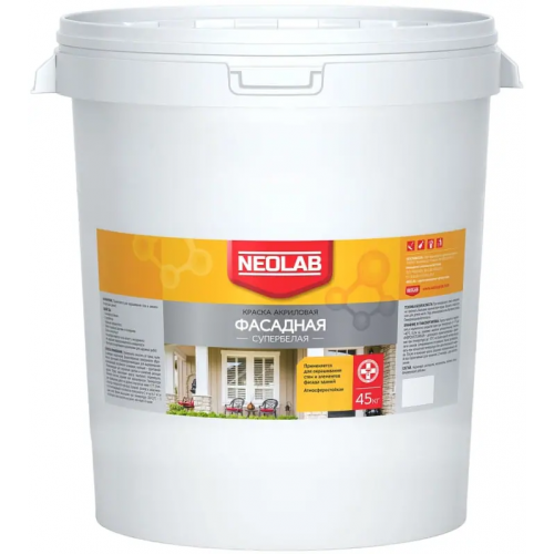 Краска акриловая фасадная Neolab 45 кг белая
