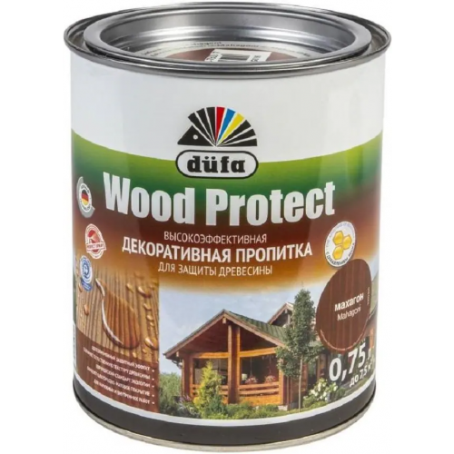 Высокоэффективная декоративная пропитка Dufa Wood Protect 750 мл палисандр