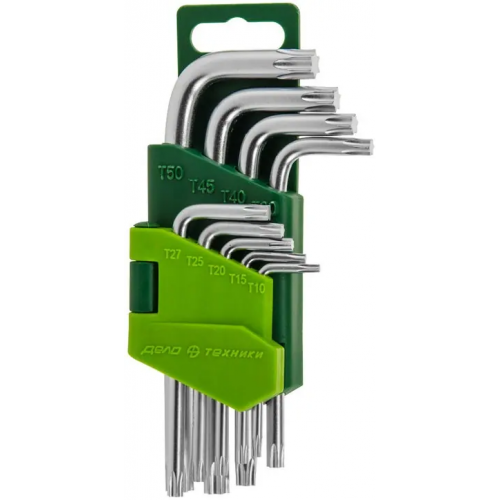 Набор ключей угловых с отверстием Дело Техники Torx 10 50 мм