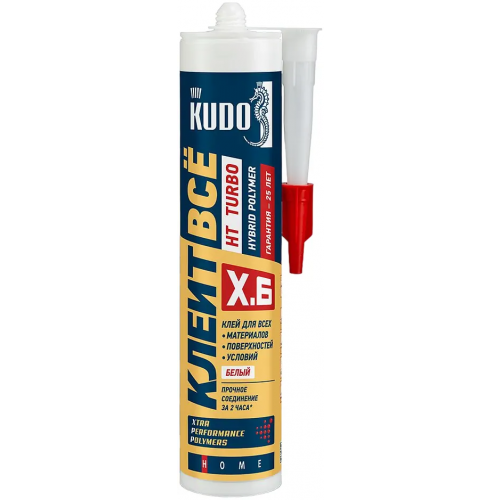 Клей герметик на основе гибридных полимеров Kudo Home Клеит Все HT Turbo X.6 280 мл
