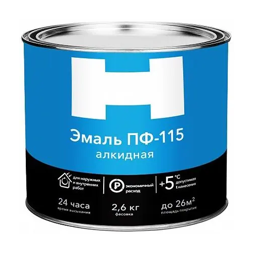 Эмаль алкидная H ПФ 115 2.6 кг зеленая
