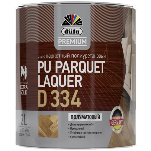 Лак паркетный полиуретановый Dufa Premium PU Parquet Laquer D334 2 л