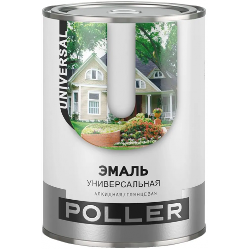 Эмаль универсальная алкидная Poller 800 мл RAL 6002 лиственно зеленая