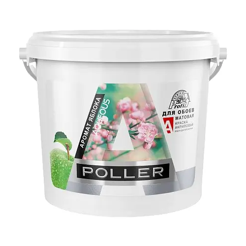 Краска для обоев акриловая с ароматом яблока Poller 2.5 л