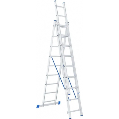 Лестница алюминиевая трехсекционная Geva Стандарт 5.89 м /3 * 9 ст