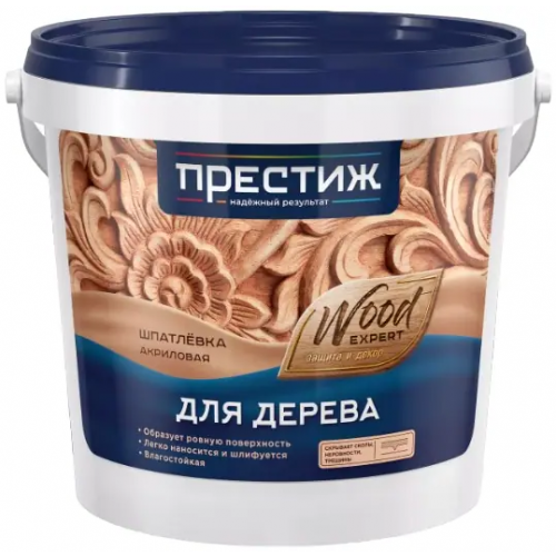 Шпатлевка акриловая для дерева Престиж Wood Expert 1 кг махагон