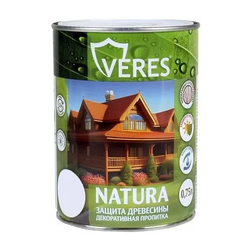 Пропитка декоративная для защиты древисины Veres Natura 750 мл калужница