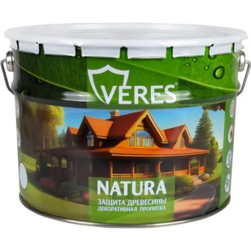Пропитка декоративная для защиты древисины Veres Natura 9 л орех
