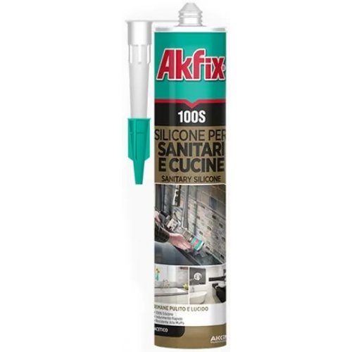 Герметик силиконовый санитарный Akfix 100S 280 мл бесцвеный