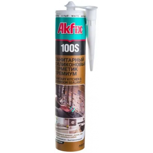 Герметик силиконовый санитарный Akfix 100S 280 мл белый