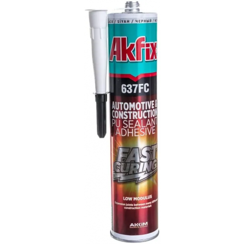 Герметик полиуретановый универсальный Akfix 637FC Fast Curing 310 мл черный
