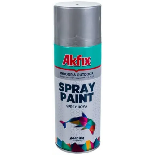 Краска акриловая аэрозольная Akfix Spray Paint 400 мл алюминиевая RAL 9006 80°C
