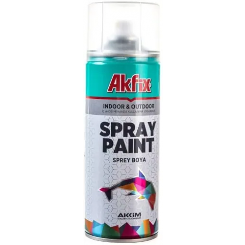 Краска акриловая аэрозольная Akfix Spray Paint 400 мл белая RAL 9003 матовая 80°C