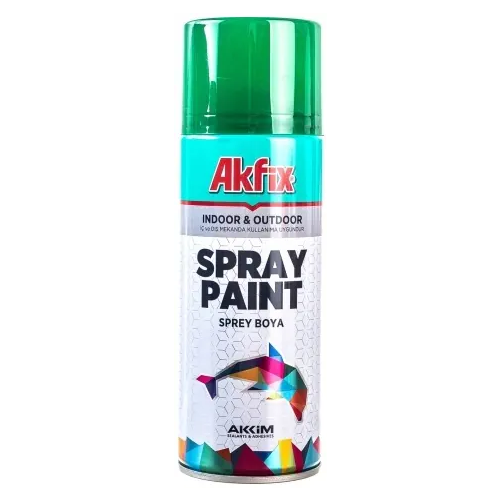 Краска акриловая аэрозольная Akfix Spray Paint 400 мл зеленая RAL 6016 глянцевая 80°C