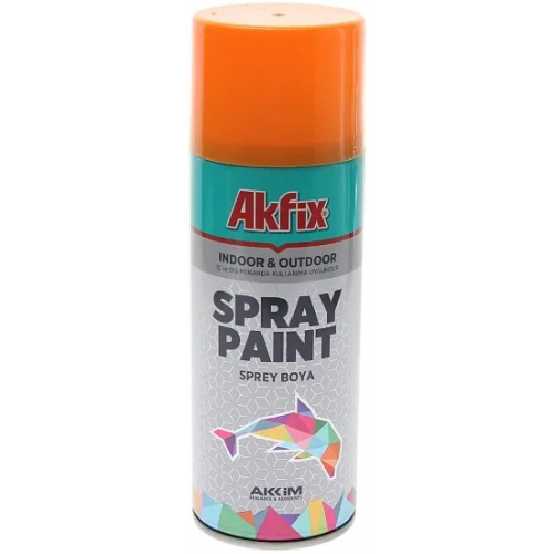 Краска акриловая аэрозольная Akfix Spray Paint 400 мл оранжевая RAL 2008 глянцевая 80°C