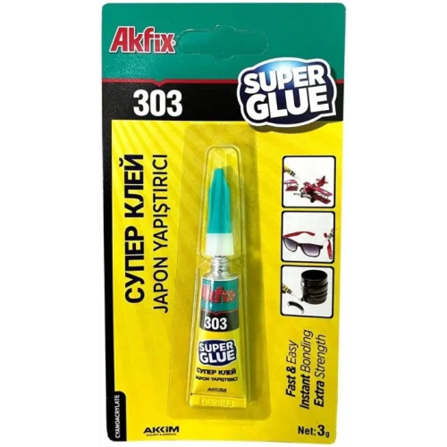 Суперклей быстросохнущий Akfix 303 3 г