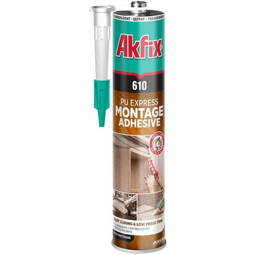 Клей монтажный полиуретановый Akfix 610 310 мл бесцветный