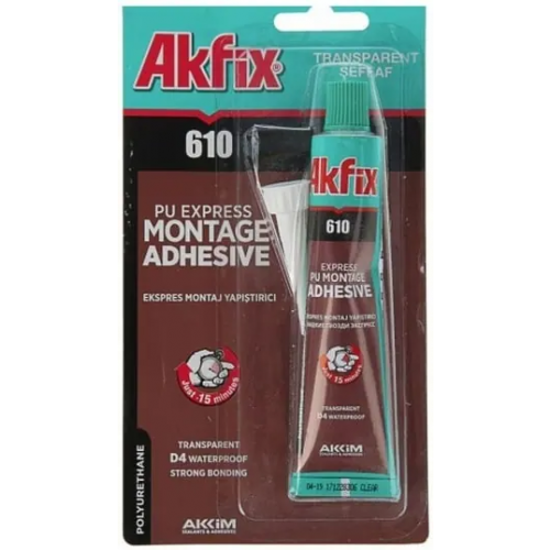 Клей монтажный полиуретановый Akfix 610 50 мл бесцветный