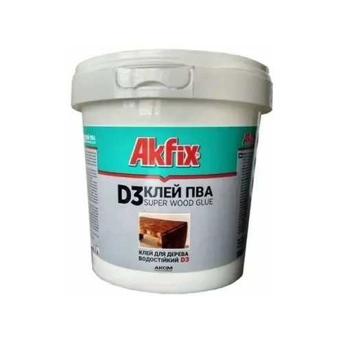 Клей ПВА для дерева Akfix D3 500 г белый
