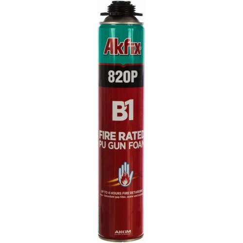 Монтажная пена с огнестойким классом Akfix 820P B1 Fire Rated PU Foam 850 г