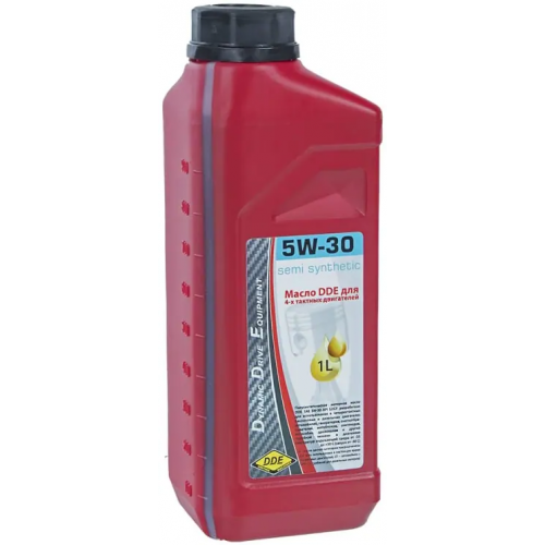 Масло полусинтетикое для четырехтактных двигателей DDE SAE 5W 30 1 л