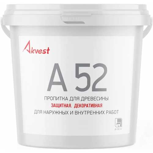 Пропитка для древесины защитная декоративная Аквест A 52 10 кг дуб