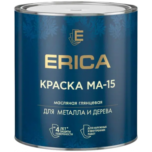 Краска масляная для металла и дерева Erica МА 15 2.6 кг синяя
