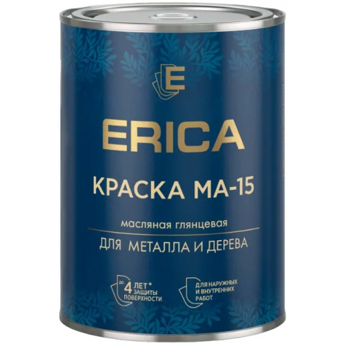 Краска масляная для металла и дерева Erica МА 15 800 г желтая