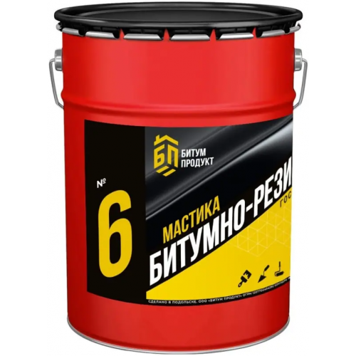 Мастика битумно резиновая Битум Продукт №6 20 кг