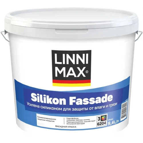 Краска силикат модифицированная для наружных работ Linnimax Silikat Fassade 9.4 л