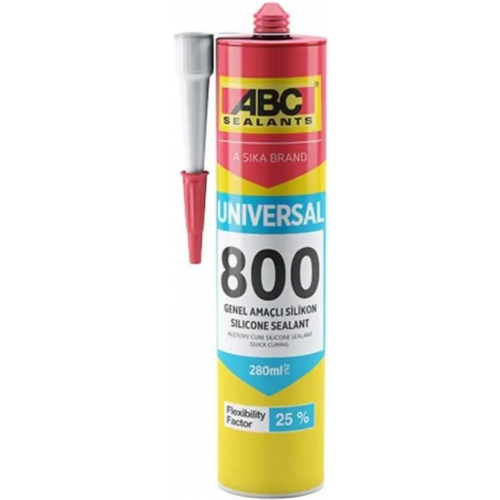 Герметик силиконовый универсальный ABC Sealants 800 Universal 280 мл бесцветный