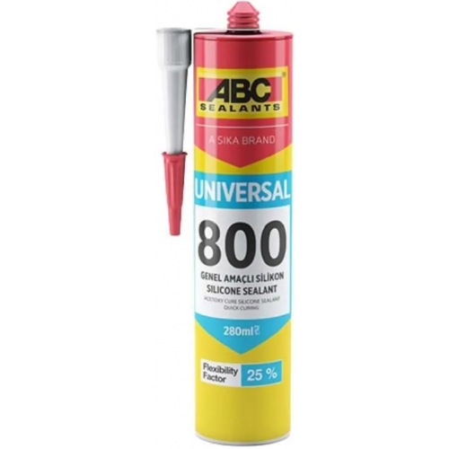 Герметик силиконовый универсальный ABC Sealants 800 Universal 280 мл белый