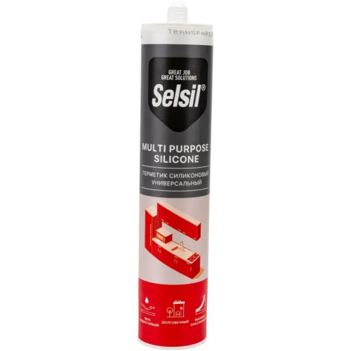 Герметик силиконовый универсальный Selsil Multi Purpose Silicone 280 мл бесцветный