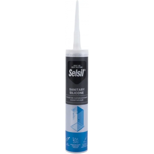 Герметик санитарный силиконовый Selsil Sanitary Silicone 280 мл белый