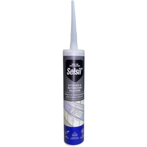 Герметик силиконовый для кухни и ванны Selsil Kitchen & Bathroom Silicone 280 мл
