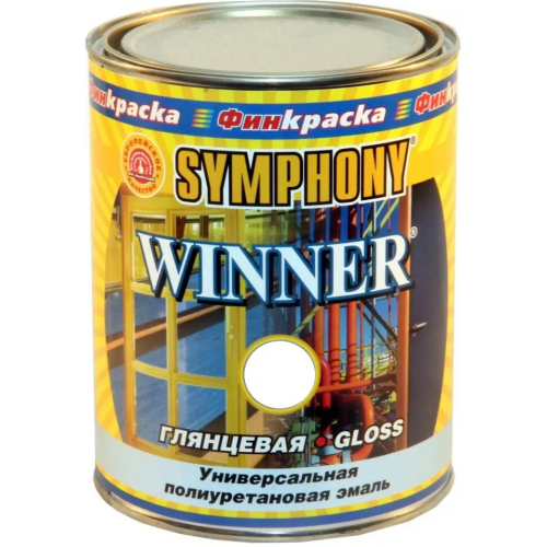 Универсальная полиуретановая антикоррозионная эмаль Финкраска Симфония Winner 3 л бесцветная база C глянцевая