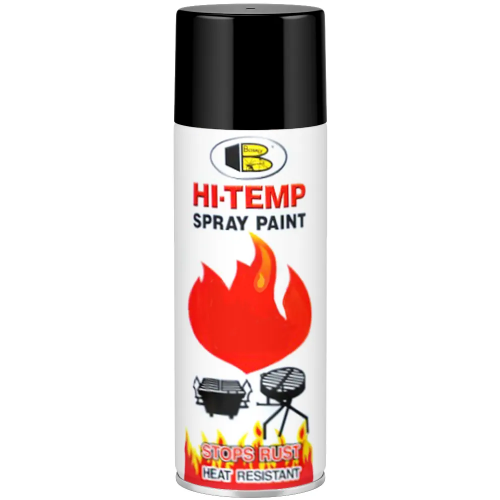 Жаростойкая спрей краска Bosny Hi Temp Spray Paint 520 мл черная Flat Black
