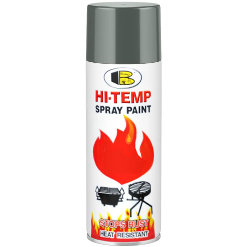 Жаростойкая спрей краска Bosny Hi Temp Spray Paint 520 мл серебряный металлик Silver Metallik